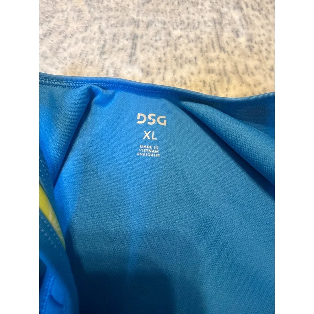 DSG Girls One Piece Swimsuit Cut Out main squeeze‎  Blue XL NWT